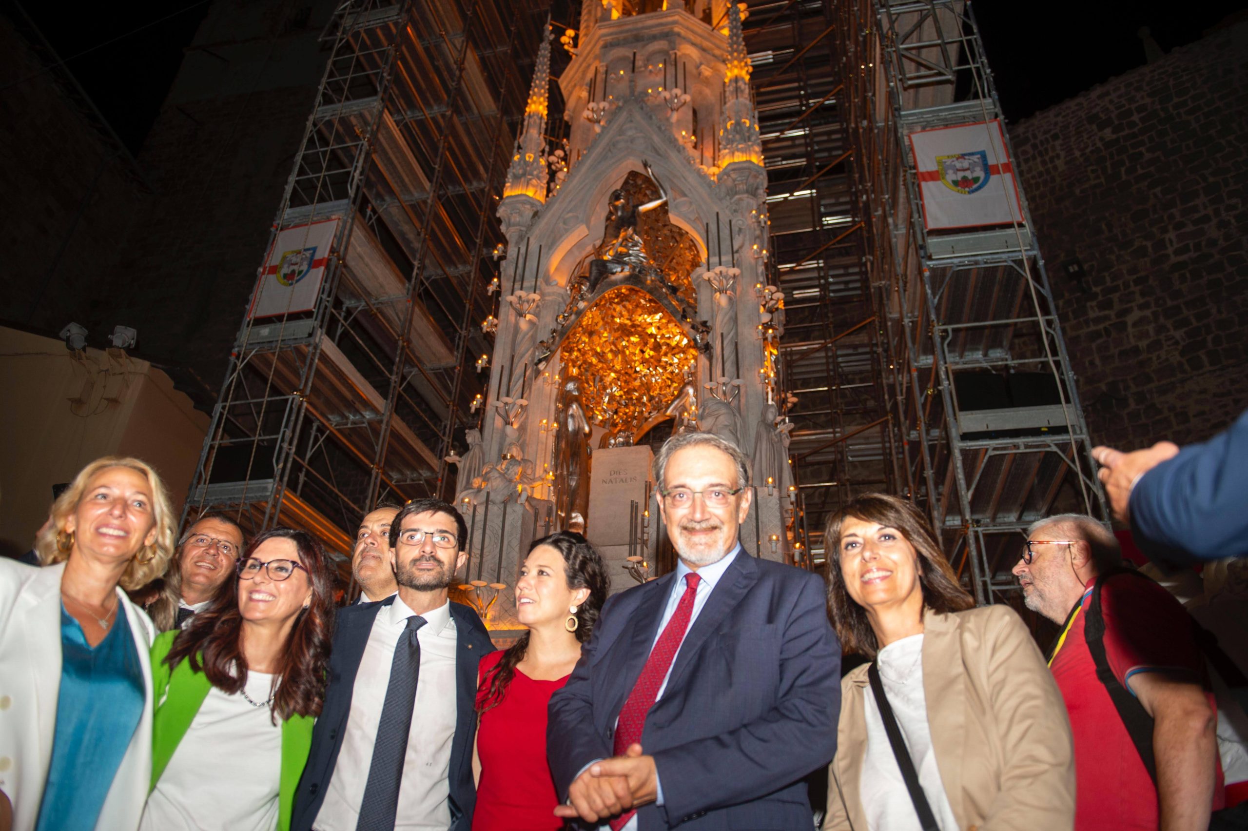 Con il Presidente Rocca e i colleghi della Regione sotto la Macchina di Santa Rosa a Viterbo